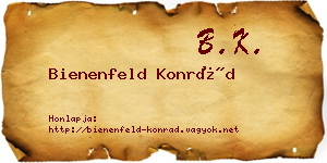 Bienenfeld Konrád névjegykártya